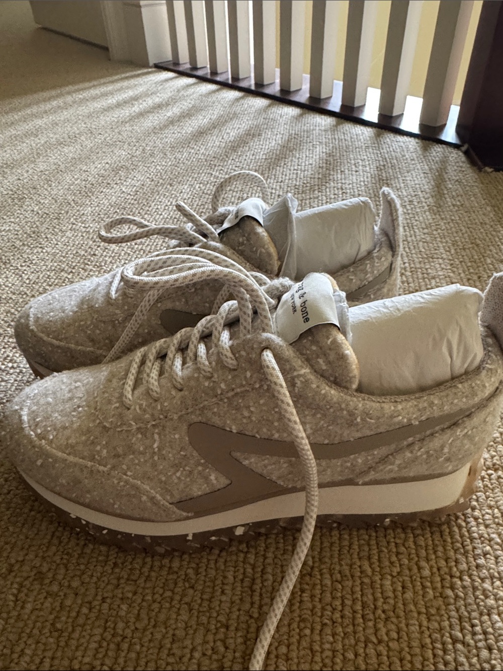 rag & bone retro runner beige melange 7